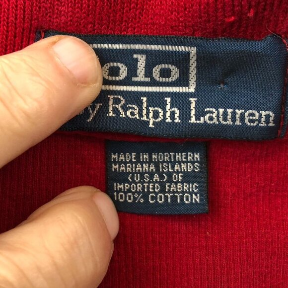 Polo Ralph Lauren Mens Sweater Size XL Pullover 1/4 Zip Stand Collar Casual Red - Picture 8 of 12